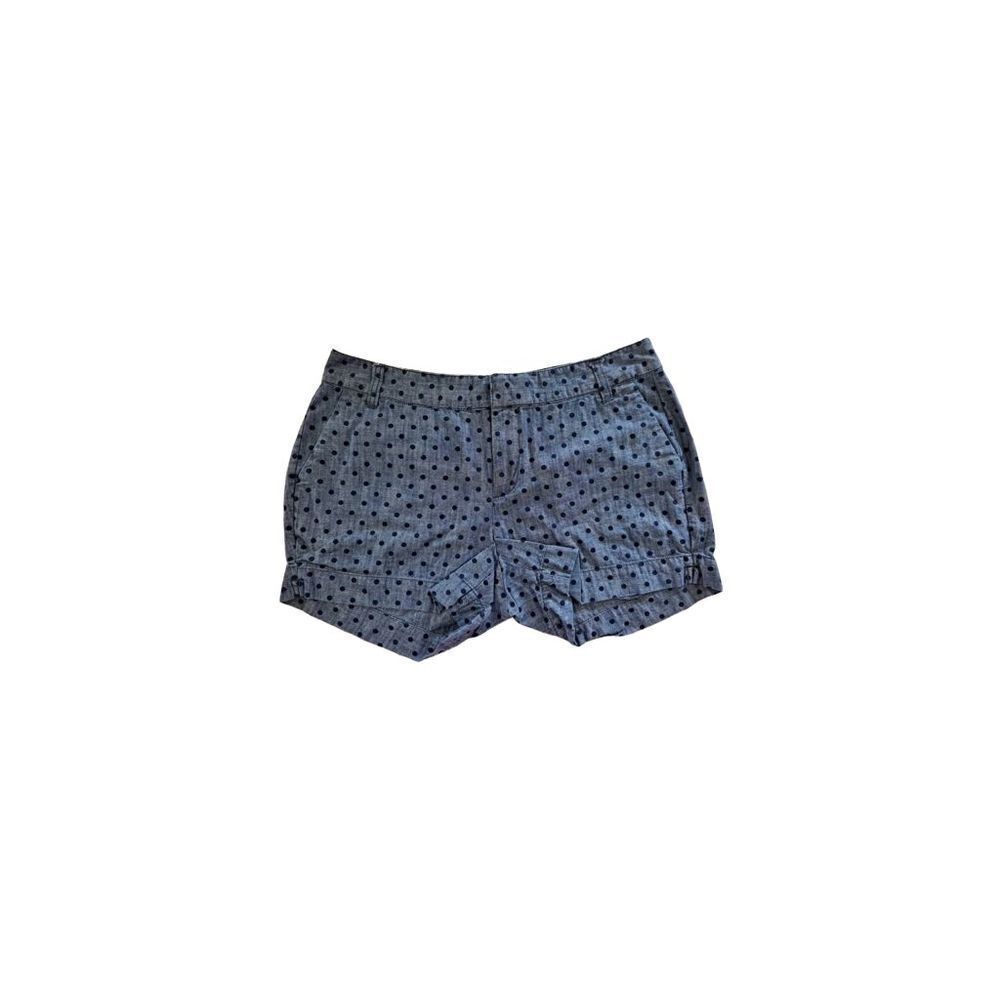 Old Navy cotton blue linen polka dot shorts